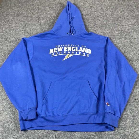 Champion University of New‎ England Nor'easters Hoodie Mens XL Blue Sweatshirt - Picture 1 of 14